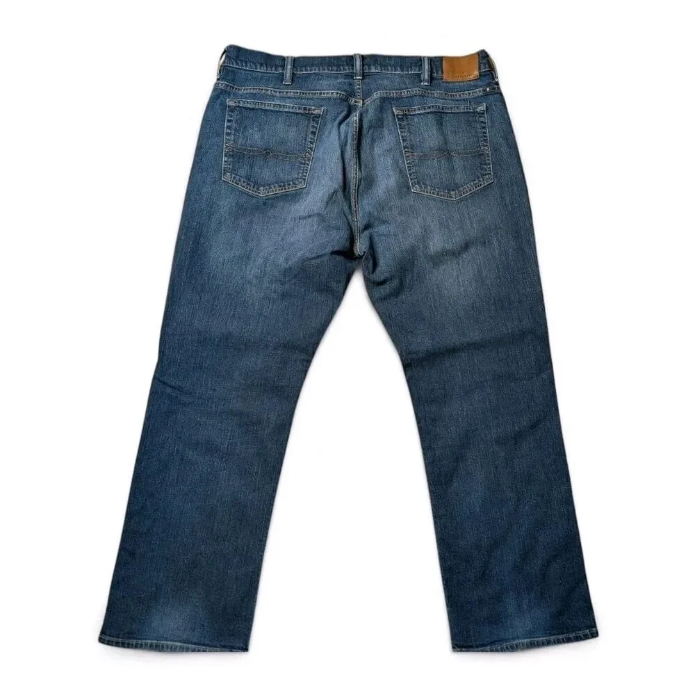 Lucky Brand 181 Relaxed Straight Jeans Mens 44 x 32 Medium Wash Denim Stretch